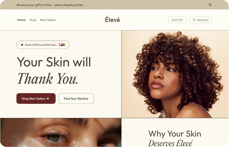Élevé e-commerce website project