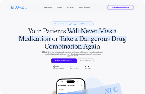 Enqaz medical landing page project