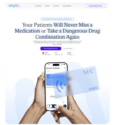 Enqaz medical landing page project