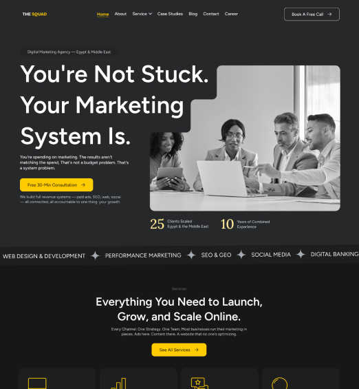The Squad marketing agency project